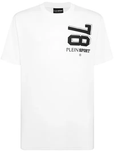 Plein Sport Logo-print Crew-neck T-shirt In White