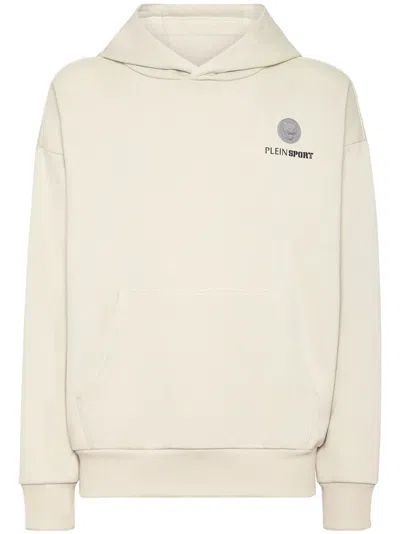 Plein Sport Logo-print Hoodie In 灰色