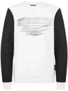 Plein Sport Logo-print Panelled Sweatshirt In White