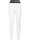 Plein Sport Logo-print Performance Leggings In White
