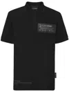 Plein Sport Logo-print Piqué Polo Shirt In Black