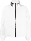 Plein Sport Logo-print Puffer Jacket In White