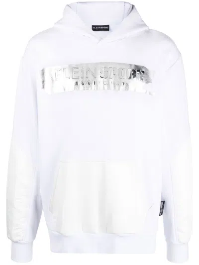 Plein Sport Logo-print Pullover Hoodie In White