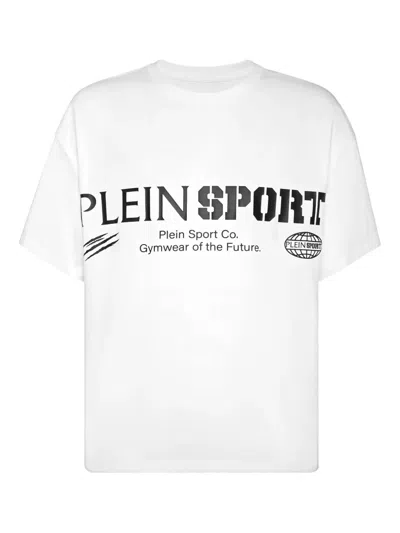 Plein Sport Logo-print Round-neck T-shirt In Neutral