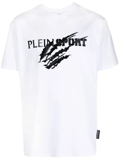 Plein Sport Logo-print Short-sleeve T-shirt In Weiss