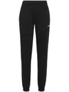 Plein Sport Logo-print Skinny Track Pants In 黑色