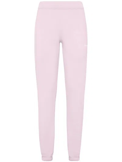 Plein Sport Logo-print Skinny Track Pants In 粉色