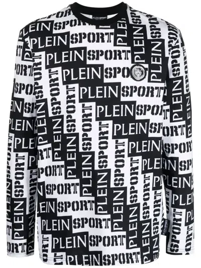 Plein Sport Logo-print Sweatshirt In Weiss