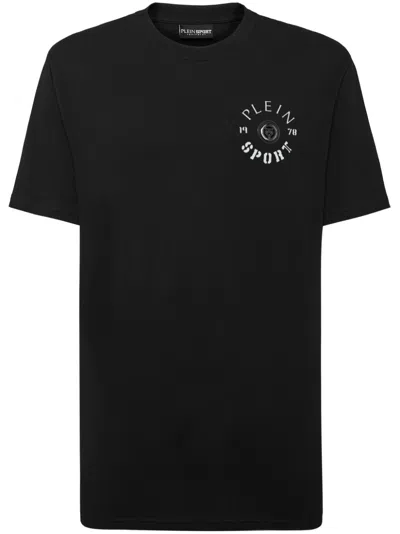 Plein Sport Logo-appliqué Cotton T-shirt In Black