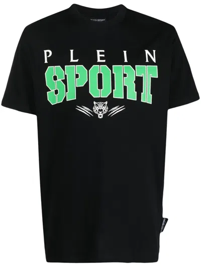 Plein Sport Logo-print T-shirt In Schwarz