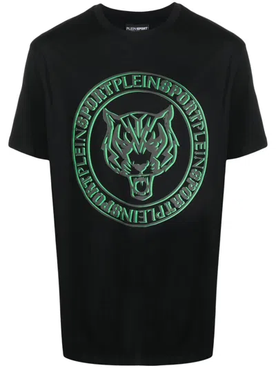 Plein Sport Logo-print T-shirt In Schwarz