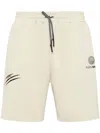 Plein Sport Logo-print Track Shorts In 灰色