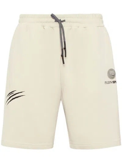 Plein Sport Logo-print Track Shorts In 灰色