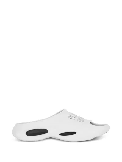Plein Sport Logo-detail Open-toe Slides In White