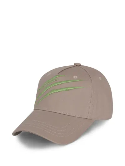 Plein Sport Baseball Cap Ps Scratch In Brown