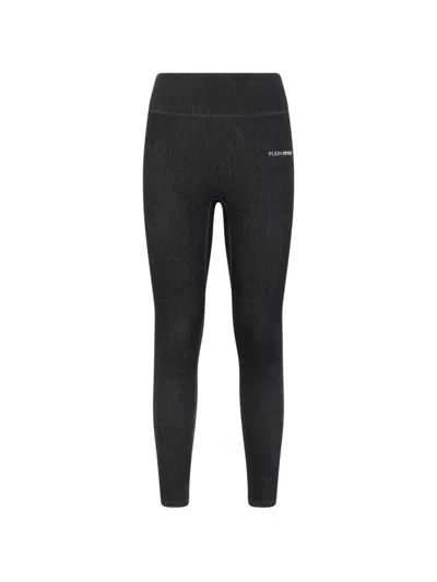 Plein Sport Logo-lettering Leggings In Black
