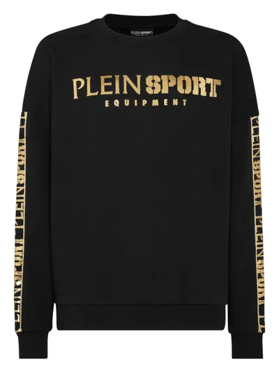 Plein Sport Long-sleeved Sweatshirt In Black