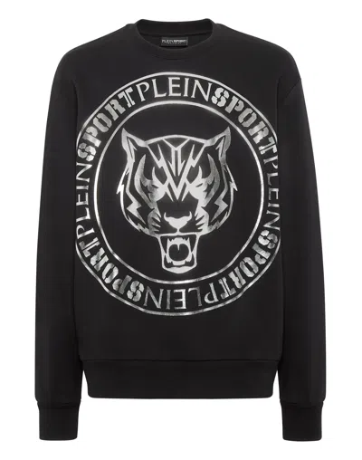 Plein Sport Longsleeve Sweatshirt Tiger In Black