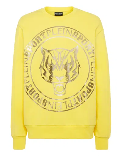 Plein Sport Longsleeve Sweatshirt Tiger In Yellow