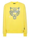 Plein Sport Longsleeve Sweatshirt Tiger In Yellow