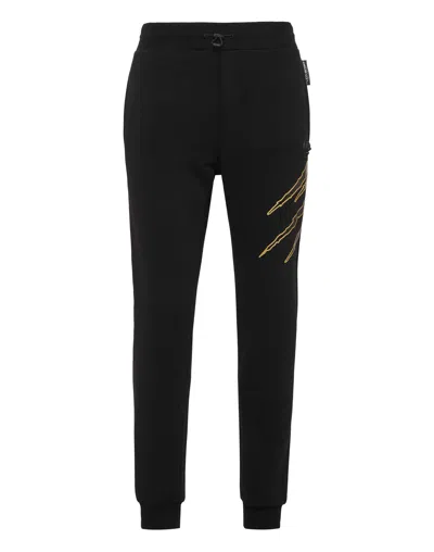 Plein Sport Loose Fit Jogging Pants Lamina Scratch In Multi