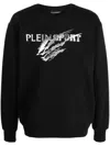Plein Sport Ls Scratch Logo-print Sweatshirt In Black