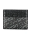 Plein Sport Man Cardholder Black Size - Cow Leather, Polyurethane