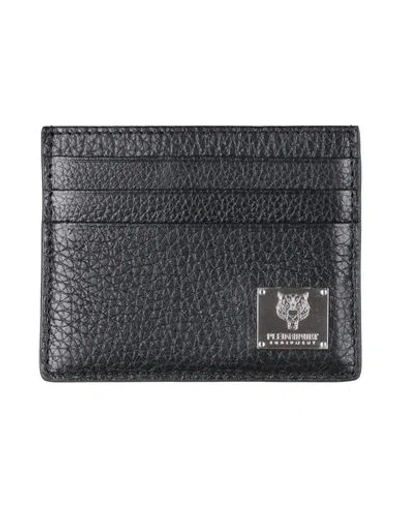 Plein Sport Man Cardholder Blue Size - Leather