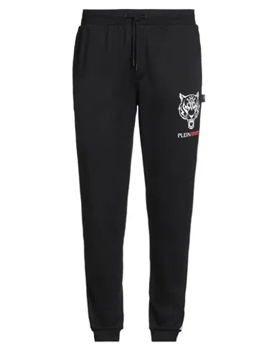 Plein Sport Man Pants Black Size Xxl Cotton, Polyester