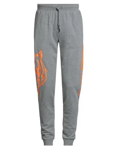 Plein Sport Man Pants Grey Size Xxl Cotton, Polyester In Gray