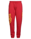 Plein Sport Man Pants Red Size Xl Cotton, Polyester