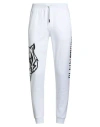 Plein Sport Man Pants White Size Xxl Cotton, Polyester In White