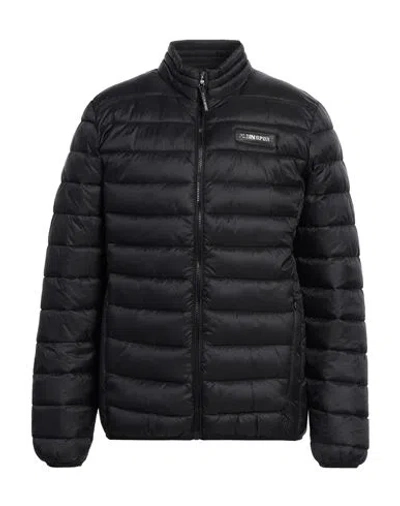Plein Sport Man Puffer Black Size 42 Polyamide