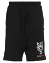 Plein Sport Man Shorts & Bermuda Shorts Charcoal Size L Cotton, Polyester In Grey