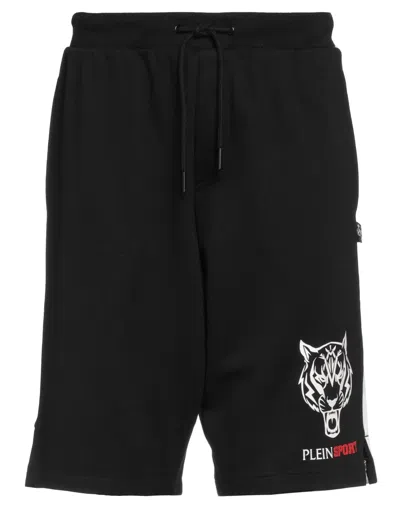 Plein Sport Man Shorts & Bermuda Shorts Charcoal Size L Cotton, Polyester In Grey