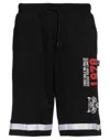 Plein Sport Man Shorts & Bermuda Shorts Charcoal Size L Cotton, Polyester In Grey