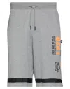 Plein Sport Man Shorts & Bermuda Shorts Grey Size S Cotton, Polyester