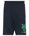 Plein Sport Man Shorts & Bermuda Shorts Midnight Blue Size M Cotton, Polyester