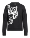 Plein Sport Man Sweatshirt Black Size L Cotton, Polyester In Black