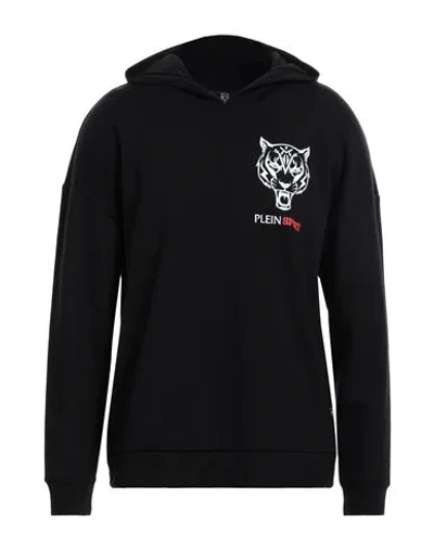 Plein Sport Man Sweatshirt Black Size M Cotton, Polyester