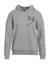 Plein Sport Man Sweatshirt Grey Size Xxl Cotton, Polyester In Gray