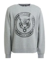 Plein Sport Man Sweatshirt Lead Size M Cotton, Polyester In Gray