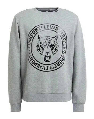 Plein Sport Man Sweatshirt Lead Size M Cotton, Polyester In Gray