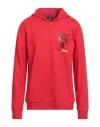 Plein Sport Man Sweatshirt Red Size L Cotton, Polyester In Red