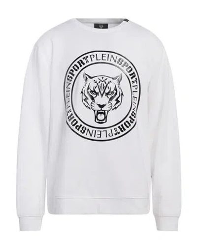 Plein Sport Man Sweatshirt White Size Xxl Cotton, Polyester