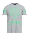 Plein Sport Man T-shirt Grey Size M Cotton In Gray