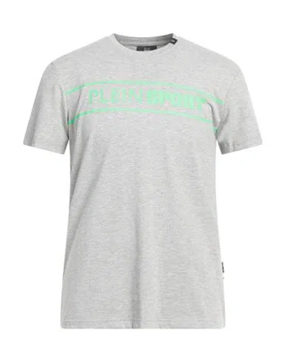 Plein Sport Man T-shirt Grey Size M Cotton, Elastane