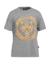 Plein Sport Man T-shirt Grey Size S Cotton In Gray