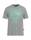 Plein Sport Man T-shirt Grey Size Xl Cotton In Gray