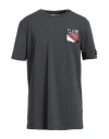 Plein Sport Man T-shirt Grey Size Xl Cotton, Elastane In Gray